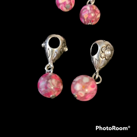 NEW- 10 Purple and Pink Large Hole European Beads - Picture 3 of 5